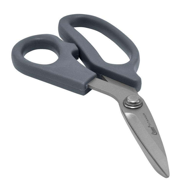 7-Inch Bent Titanium Shears for Gardening - Heavy Duty & Rust-Resistant