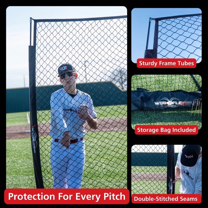 4x7 ft Baseball Safety Screen I-Screen for Training & Protection