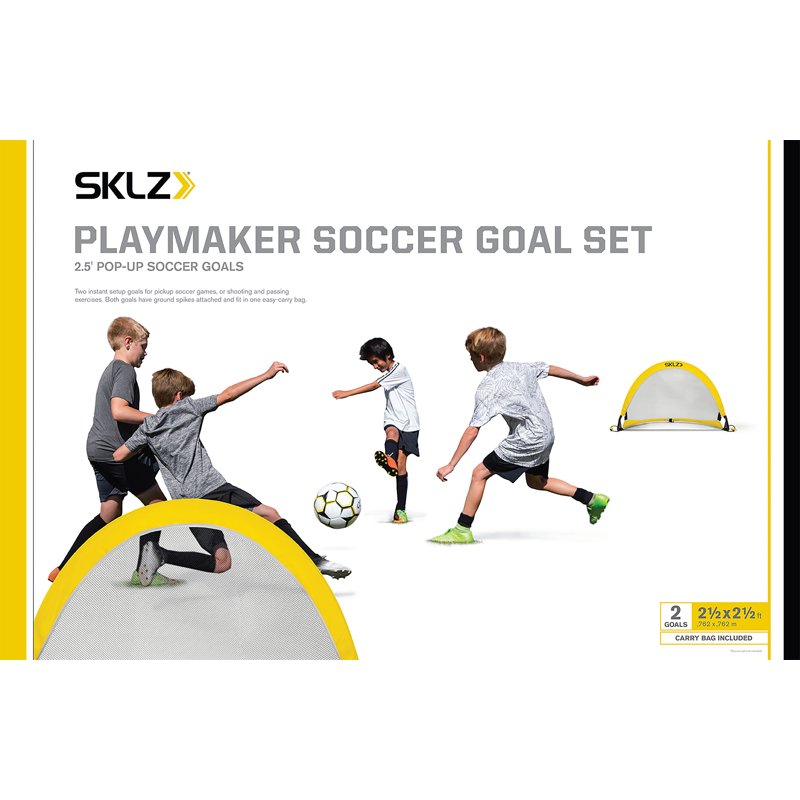 2-Pack Pop-Up Soccer Goals for Practice 2.5 ft Portable