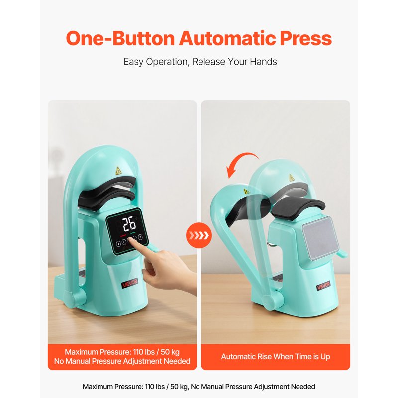 Auto Hat Heat Press Machine with Interchangeable Platens - Precise Temperature Control
