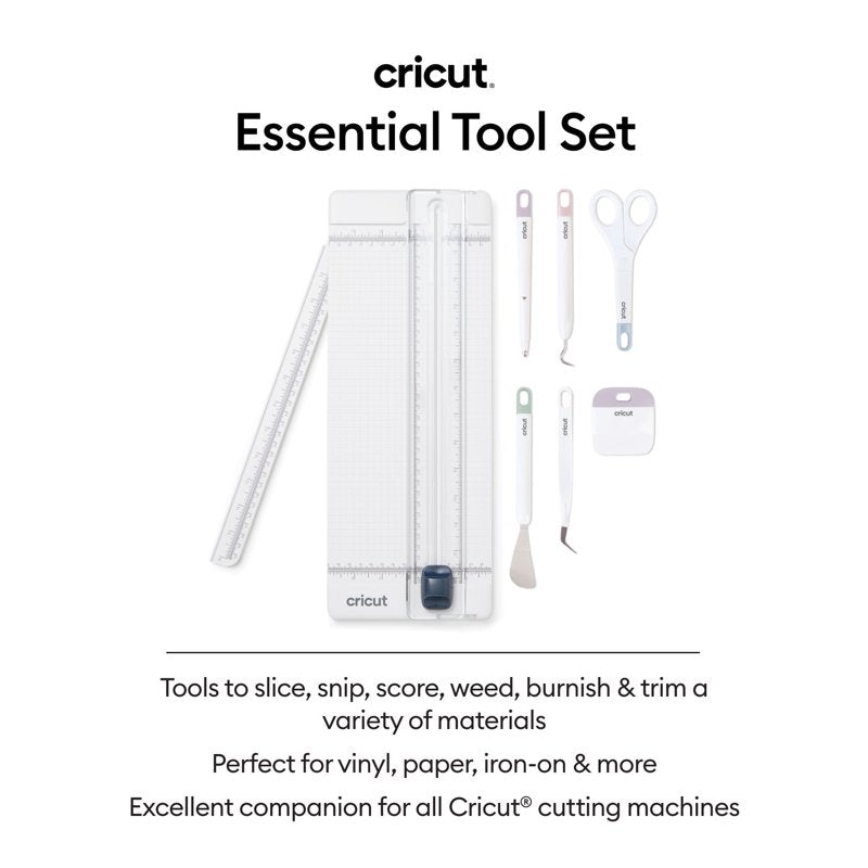Crafting Tool Set for Cricut Machines - 7-Piece Vinyl, Paper, Iron-On