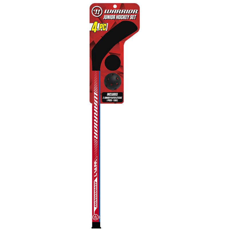 Hockey Stick Set with Puck & Ball - 2 Plastic Street & Mini Hockey Sticks