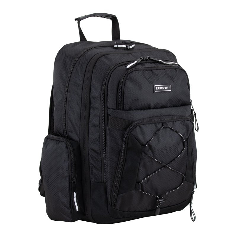 Expandable School & Laptop Backpack with Multiple Pockets and Bungee Cord