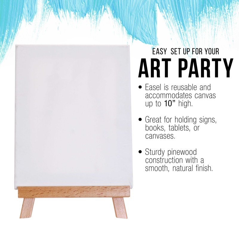Small Beechwood Tabletop Artist Easel - Portable Display & Painting Stand