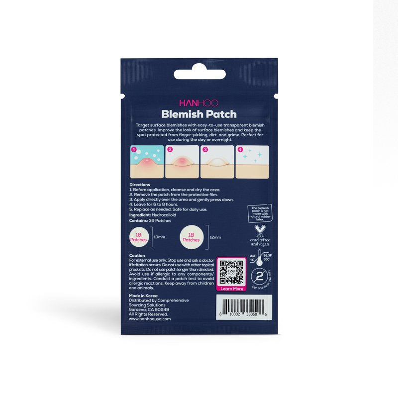 Hydrocolloid Acne Patches for Blemish Treatment - Latex-Free, 36 Count