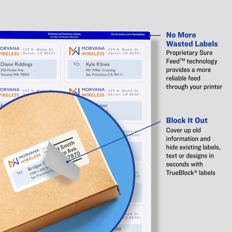 Avery Shipping Labels 3-1/3 x 4 Inches, White, Pack of 3000 – Laser Printer Compatible