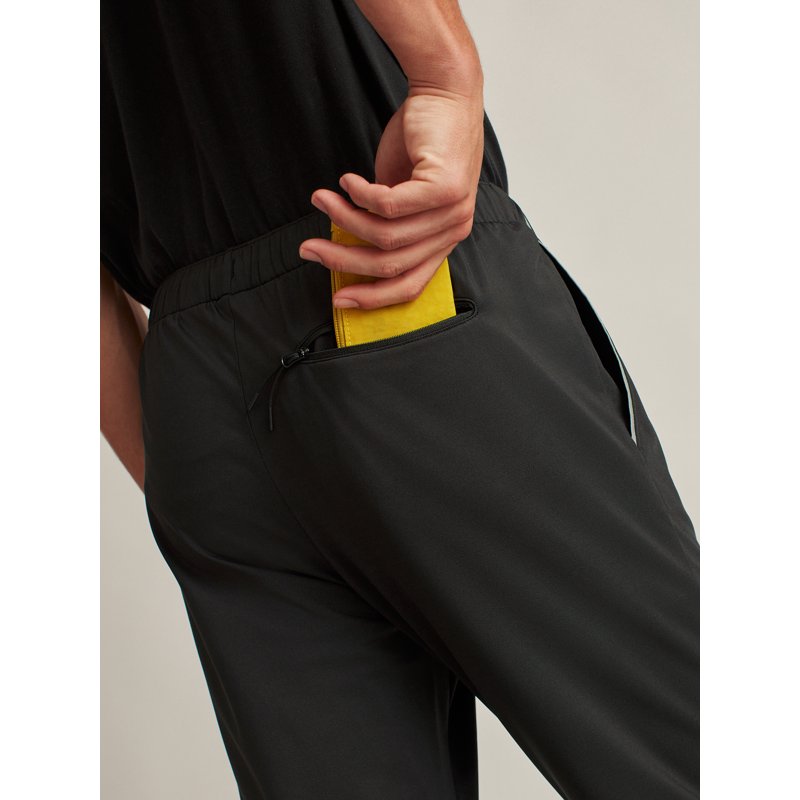 Men's Running Pants with Reflective Details - Athletic Fit, Stretch Fabric, 30 Inseam