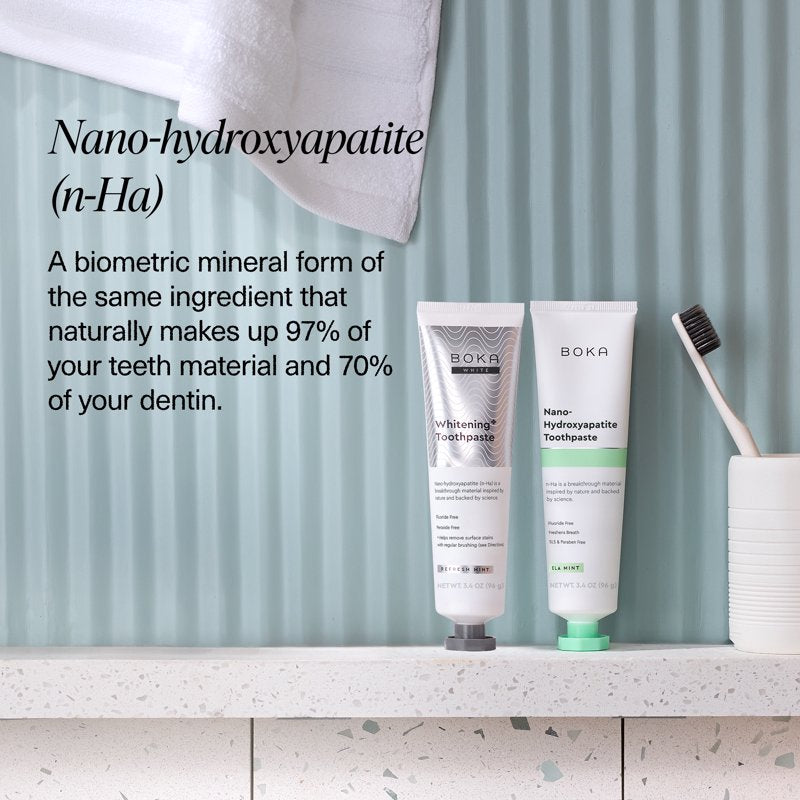 Nano Hydroxyapatite Fluoride-Free Toothpaste for Sensitive Teeth - Mint Flavor, 3 Pack