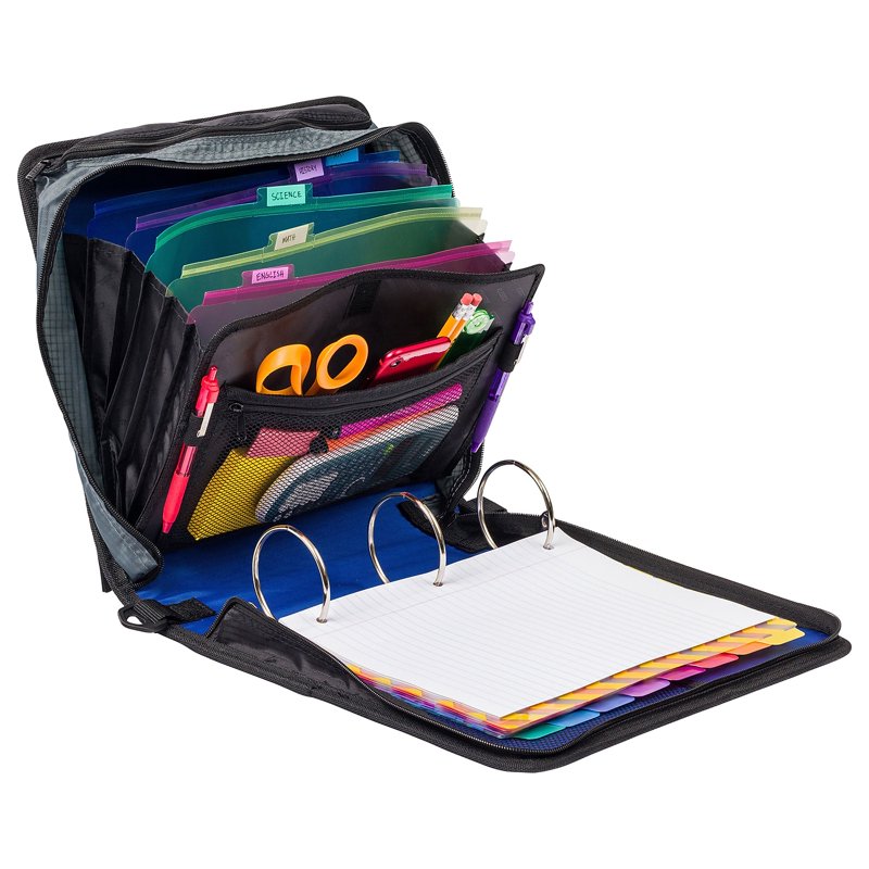 3-Inch Zipper Binder for School & Office Organization - Blue
