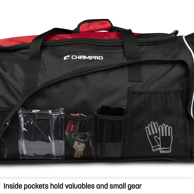 Varsity Football Equipment Bag 28x15x15 with Ventilated Cleat Pocket