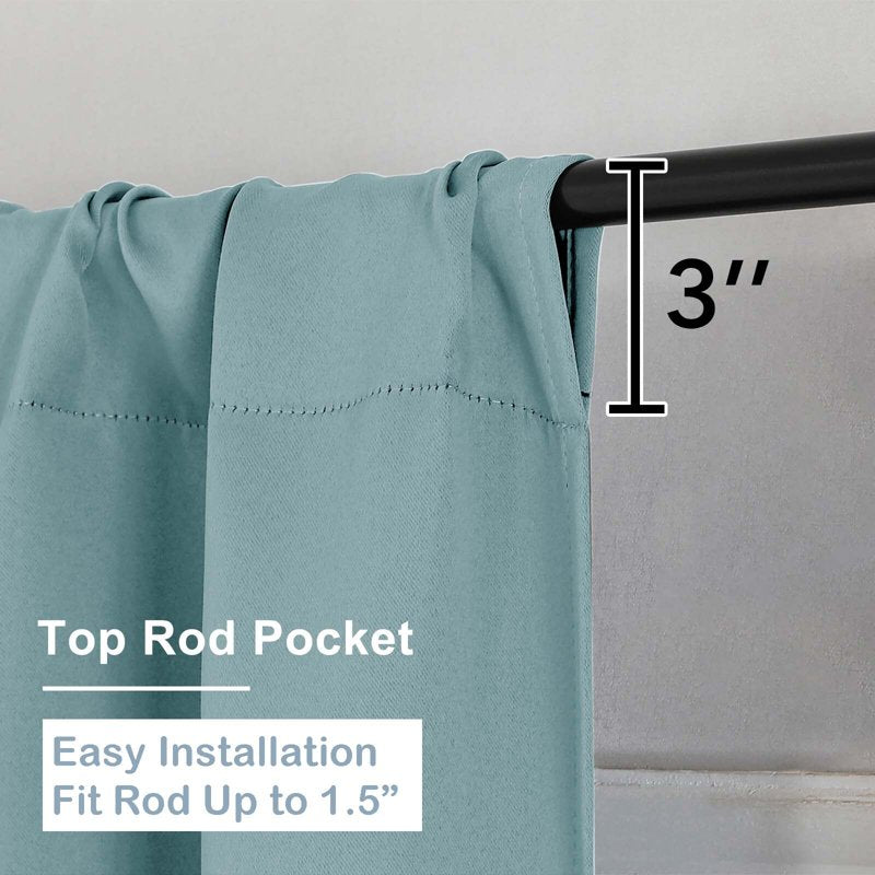 Blackout Curtains for Small Windows - Thermal Insulated Room Darkening 2-Pack