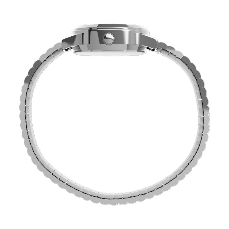 Indiglo Timex Women's Stainless Steel Expansion Band Watch - Silver, Water-Resistant 30M