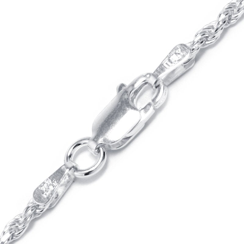 Sterling Silver Rope Chain Necklace - Unisex 16-24 Inch Durable Jewelry