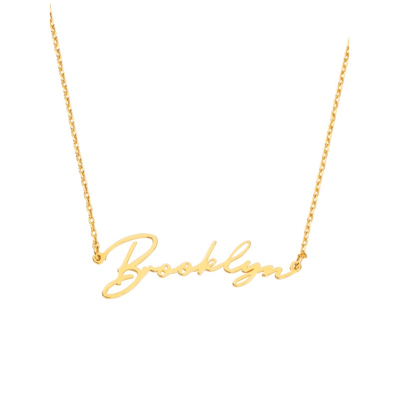Personalized Script Name Necklace Sterling Silver 18" Chain Custom Jewelry