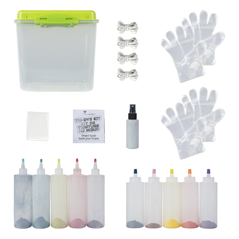 Tie Dye Kit with Glitter Spray - 75 Projects Fabric Dye Set for T-shirts and More