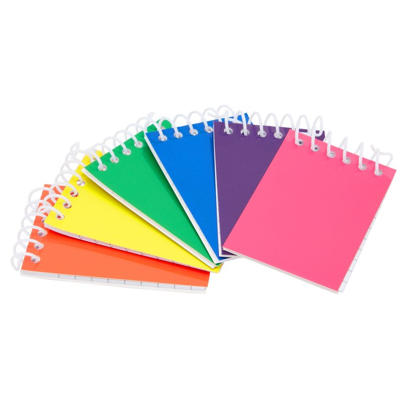 Mini Rainbow Notepad Set - 24 Pocket Journals for Kids, School, Party Favors