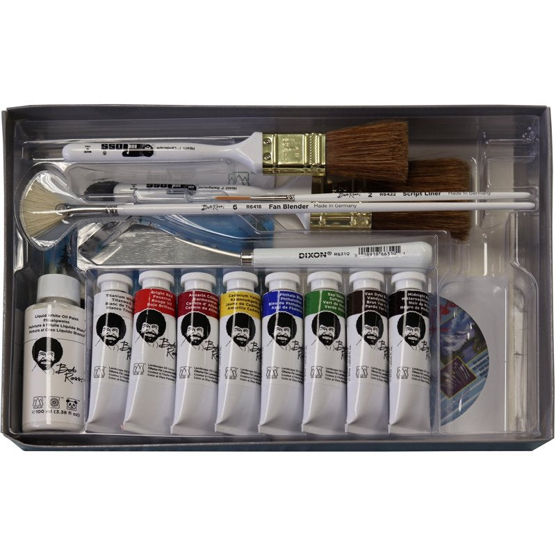 Bob Ross Paint Set with Oil Colors and Brushes - Art & Craft Supplies
