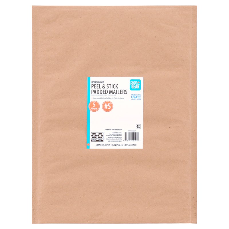 Self-Seal Honeycomb Paper Padded Mailers - Eco-Friendly Shipping Pack of 20