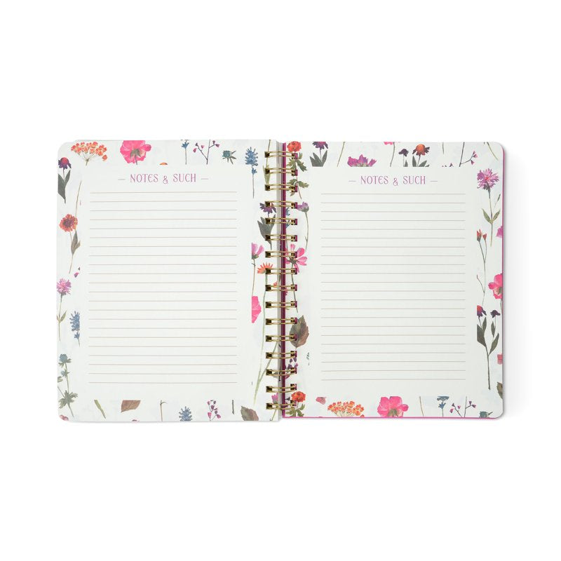 Wildflower Weekly Planner 15 Months Cream Watercolor Floral 6.75 x 8.37 inches