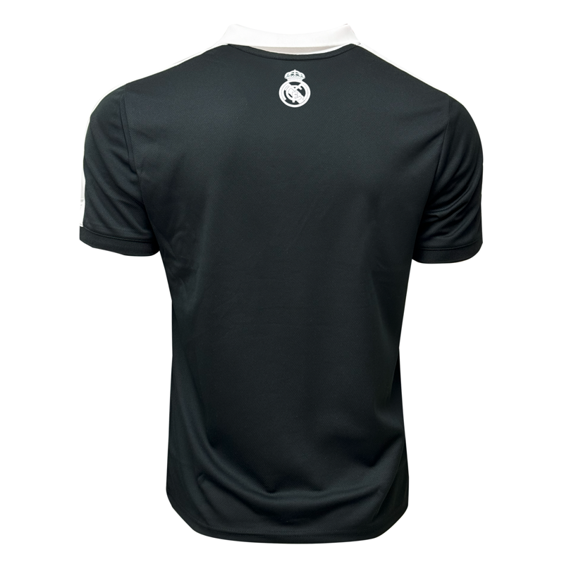 Licensed Real Madrid Soccer Jersey for Men - Icon Sports Black/White, 100% Polyester, YS-XXL, Adult L