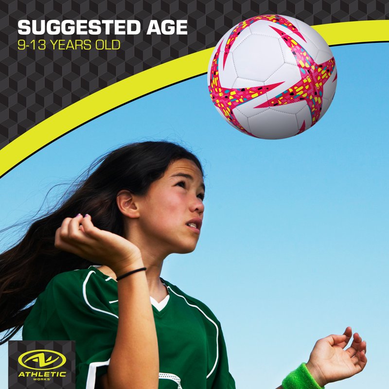 Size 4 Pink Soccer Ball - Athletic Works