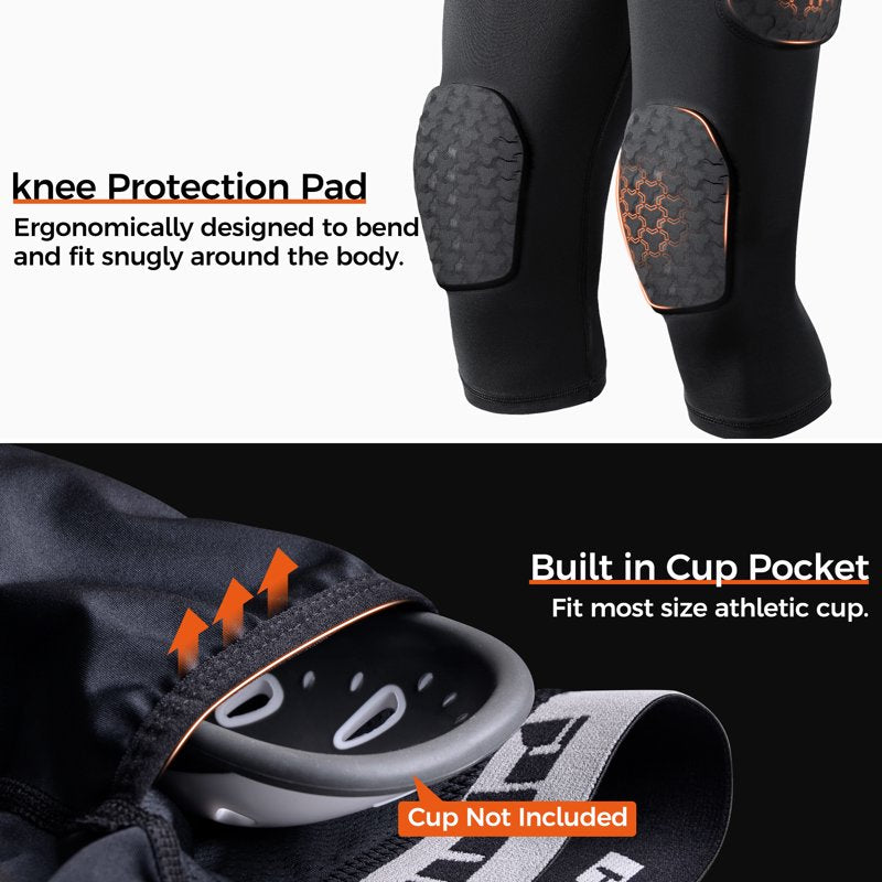 Youth Football Girdle Shorts with Impact Padding for Boys - Impact Protection, Breathable & Flexible Fit