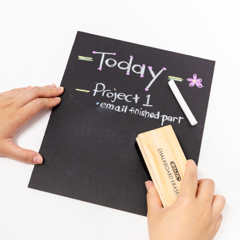 24-Pack Chalkboard & Whiteboard Erasers with Felt & Wood Handles