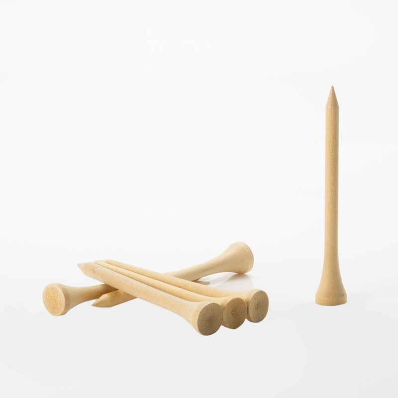 Golf Tees 3.25 Inch Natural Hardwood Pack - Durable Oversized Driver Tees