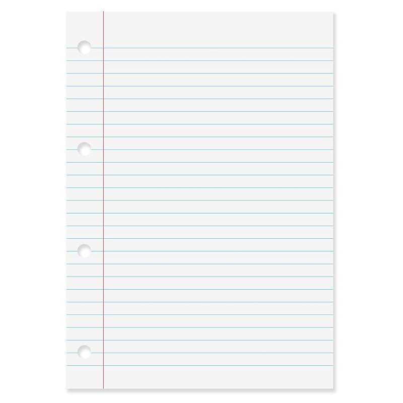 Bulk Wide Ruled Loose Leaf Paper Pack for Binders - 50 Reams 5,000 Sheets