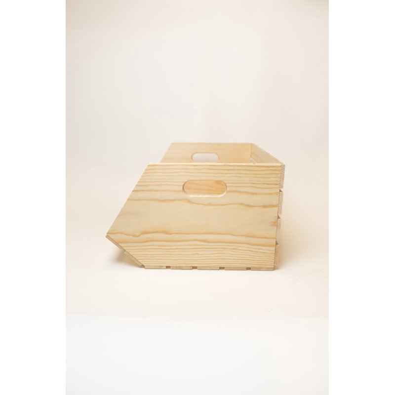 Open Front Wooden Storage Crate 17.5x15.25x9.5 Inches - Eco-Friendly Durable Organizer
