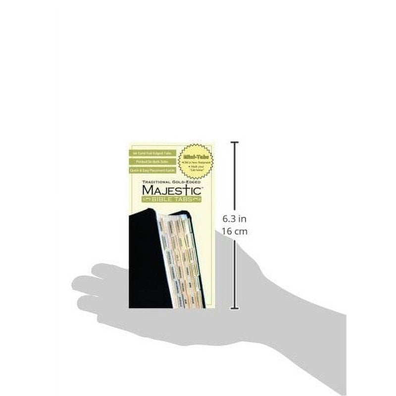 Mini Traditional Gold Bible Tabs Set - 72 Bookmarks for Bible Sizes 4-8 Inches