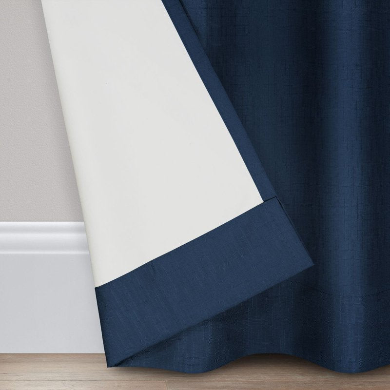 Blackout Curtain Panel - Grommet Top Room Darkening Window Treatment - Denim