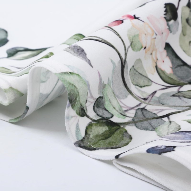 Eucalyptus Botanical Leaf Window Curtains for Kitchen & Bathroom - Sage Green, Blue, Burgundy, Gray - 27.5x39 Inch, Set of 2