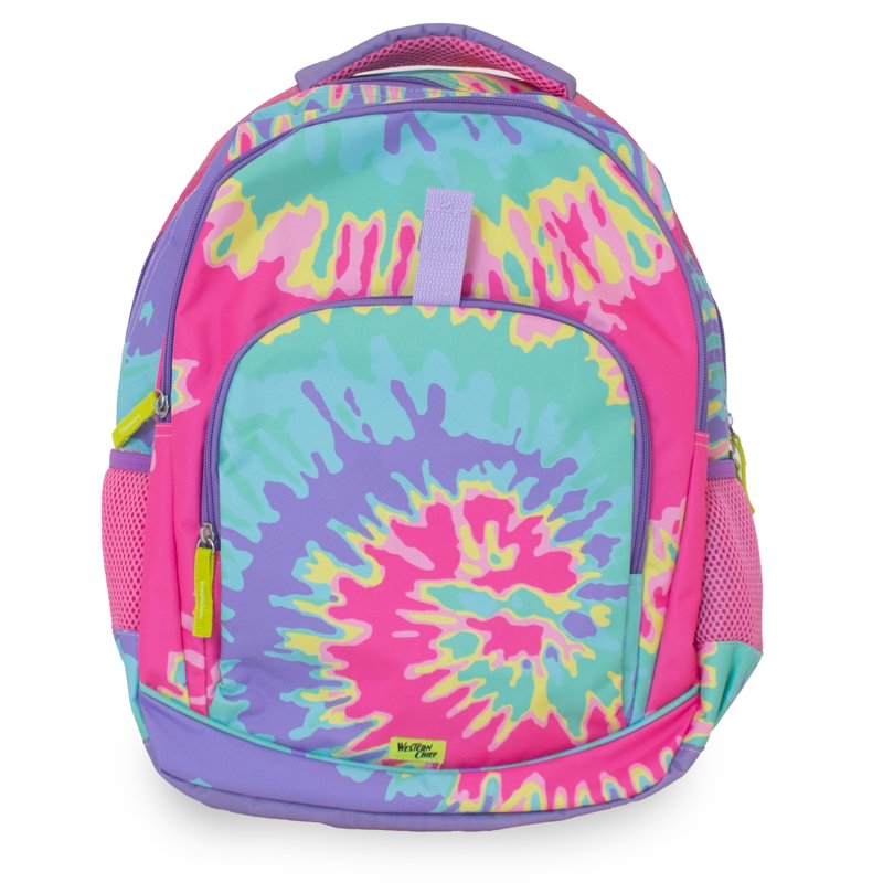 Kids Tie Dye Backpack Bundle with Lunch Box & Pencil Pouch - Adjustable & Water-Resistant