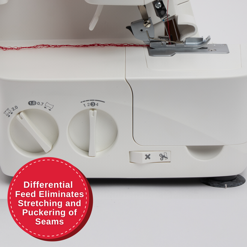 SINGER Serger Sewing Machine S14-78 with 2-3-4 Thread Options, Adjustable Differential Feed