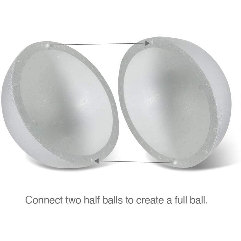 Hollow Foam Half Ball - 11.9 Inch Craft Base for School & Decor