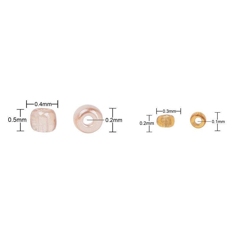 Seed Bead Set 8-Strand Pink Gold Silver Jewelry Making Supplies - 2 Pack