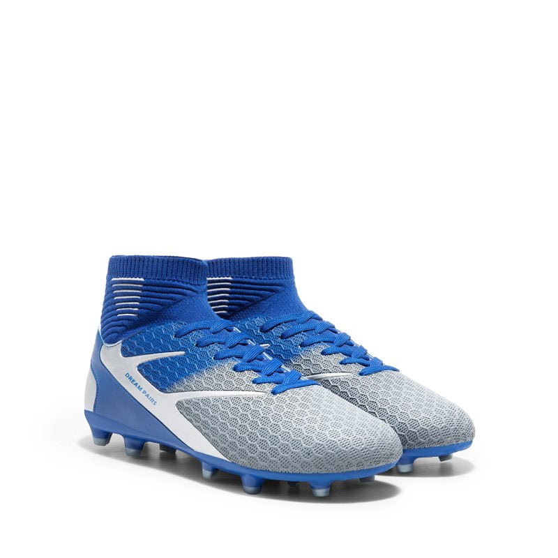 Dream Pairs Men’s High-Top Soccer Cleats 9.5 Blue/Grey – Lightweight, Cushioned & Slip-Resistant
