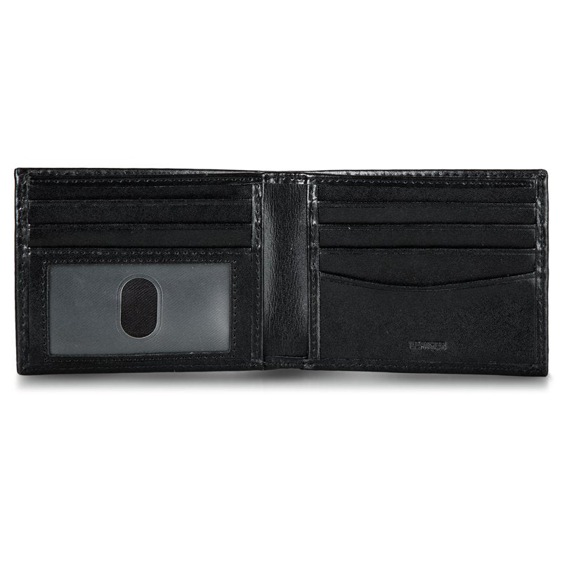 Men's Leather Perforated Bifold Wallet with RFID Protection