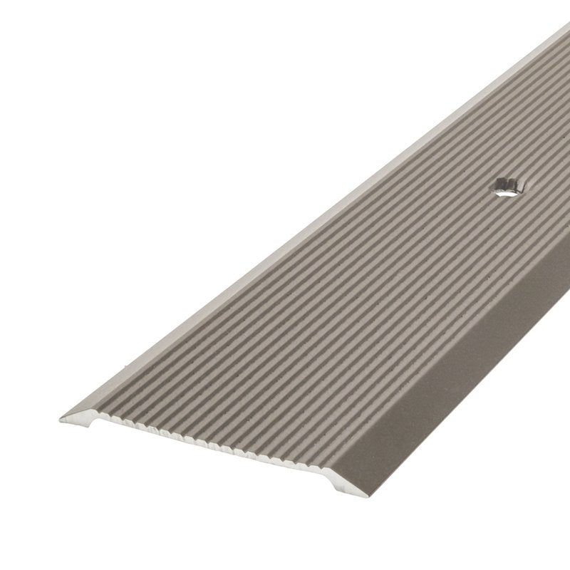 Aluminum Seam Binder with Screws & Anchors - 2-1/2 Inch Pewter Transition Strip