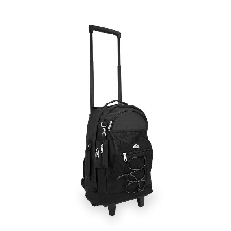 Everest Wheeled Backpack - Black, 20-Inch Rolling School & Travel Bag