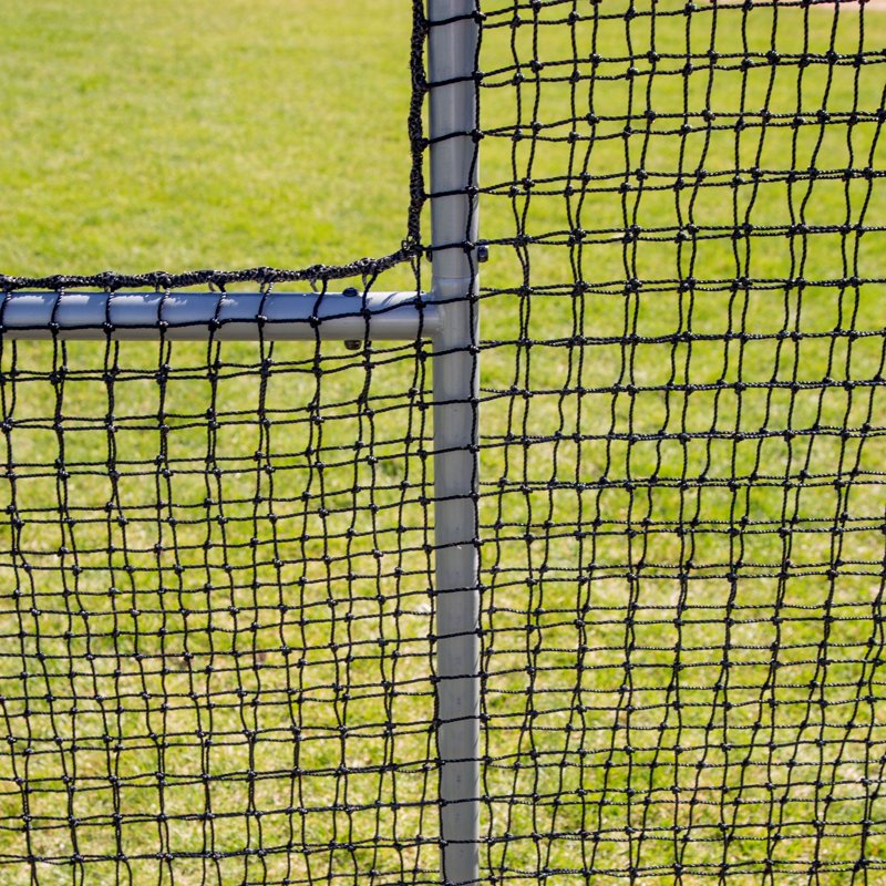 Portable Baseball & Softball Pitcher Safety Net 6x6 ft L-Screen with Steel Frame