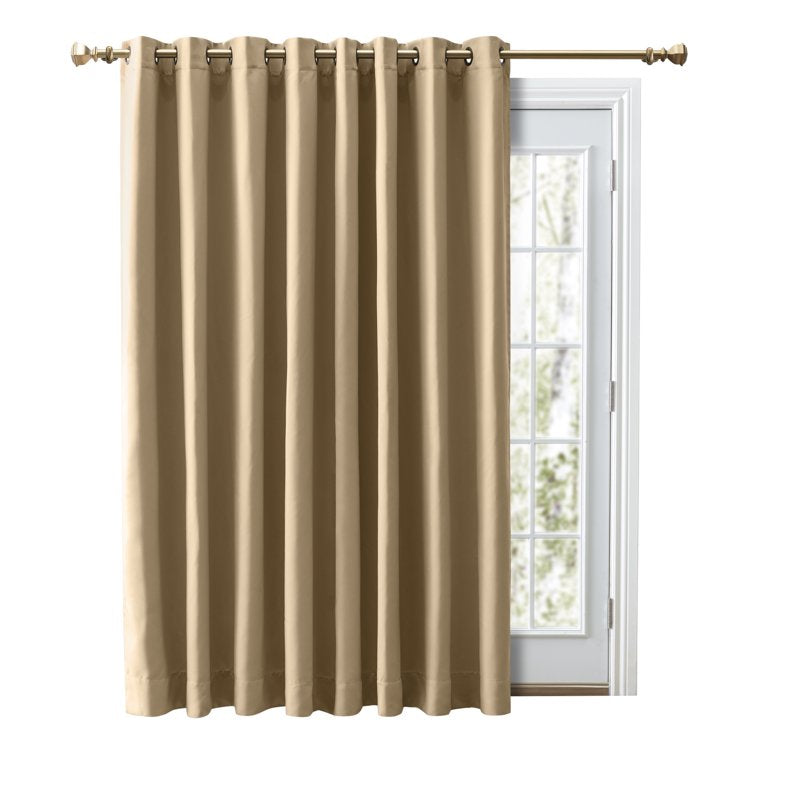Blackout Patio Curtain Panel with Grommets - Heavyweight Thermal Insulated