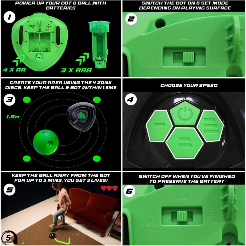 Smart Ball Indoor Soccer Bot with Score Tracker | 3 Speed Modes