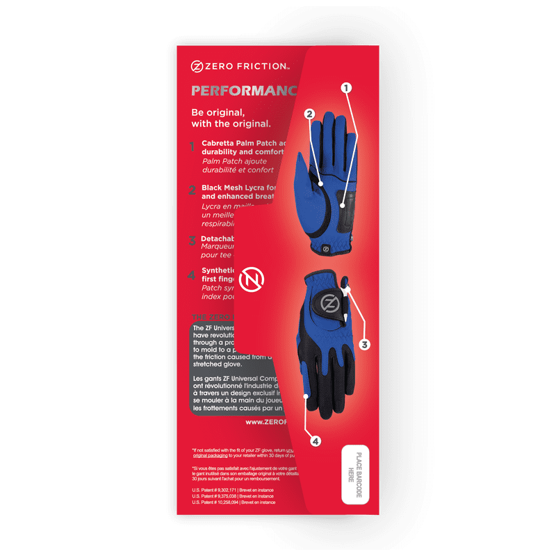 Junior Performance Synthetic Golf Glove Left Hand White - Universal Fit