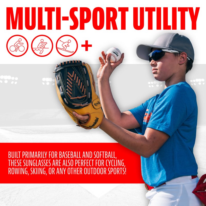 Kids and Adults Baseball Sunglasses with Flip Up UV Protection