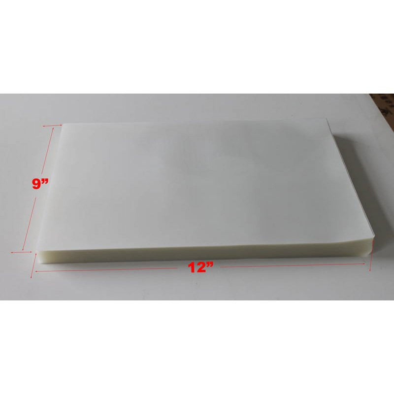 9x12 Inch Clear Laminating Pouch Film 100 Sheets for Thermal Hot Laminator
