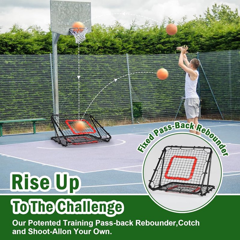 Ball Game Rebounder Net for Pitching and Shooting Practice, Indoor & Outdoor Training Aid