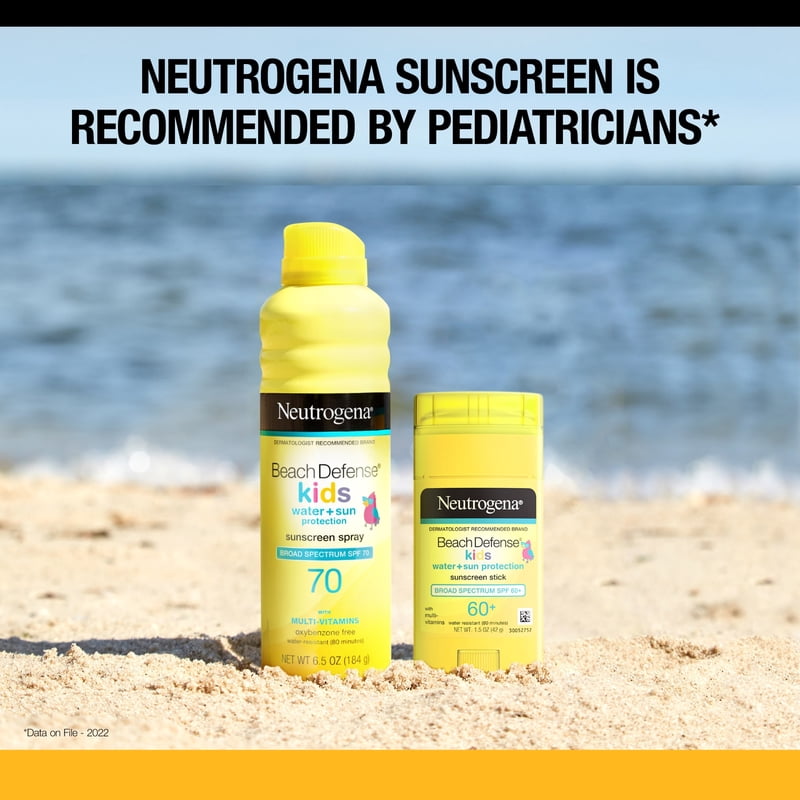 Kids Sunscreen Stick SPF 60+ Water-Resistant Sunblock for Face & Body