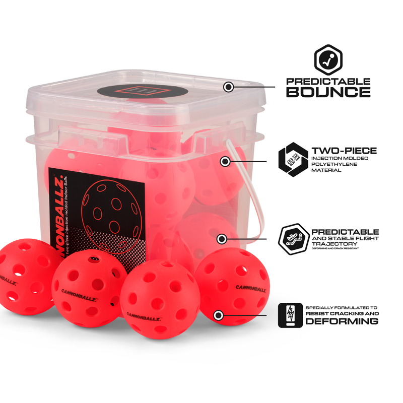 Mint Cannonballz 26-Hole Indoor Pickleballs, 10 Pack - USAPA Approved